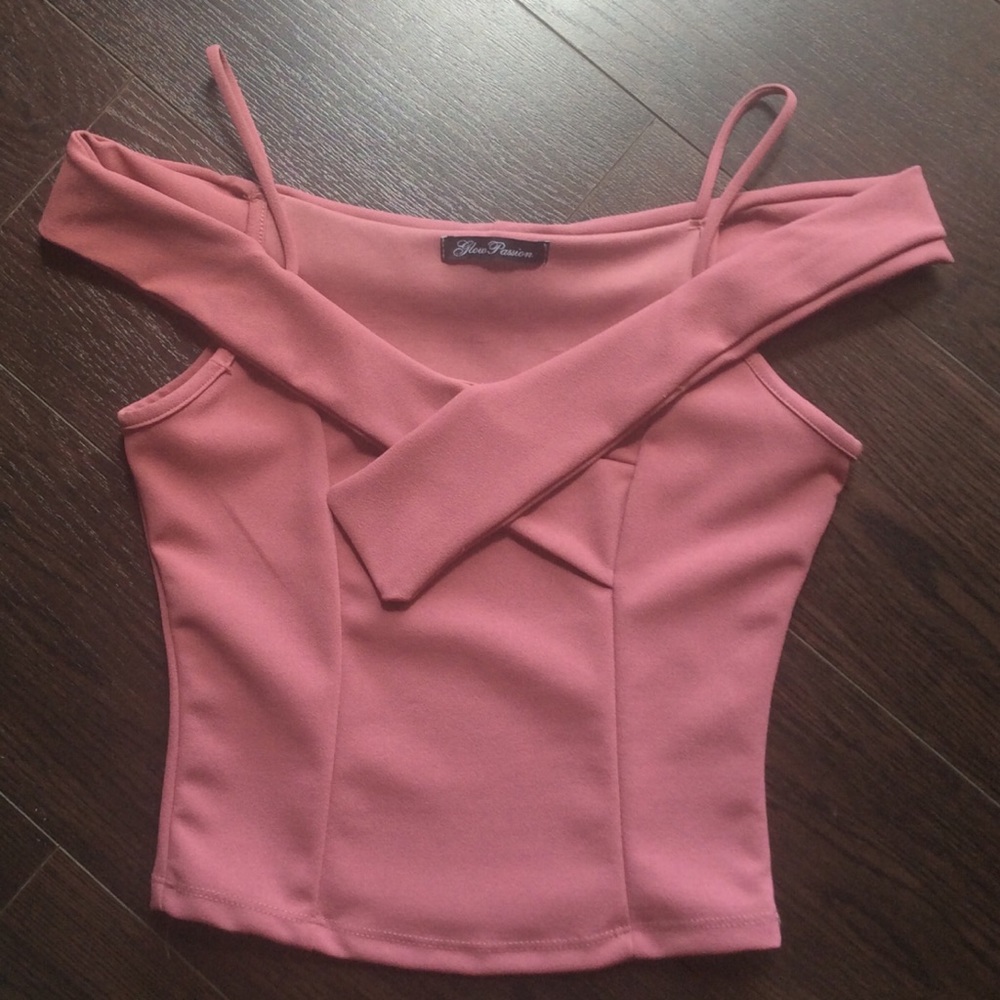 Mauve Off the Shoulder Midriff